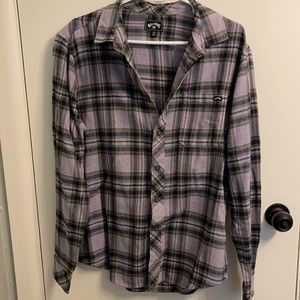 Billabong Flannel Men’s Size Small gray/purple plaid